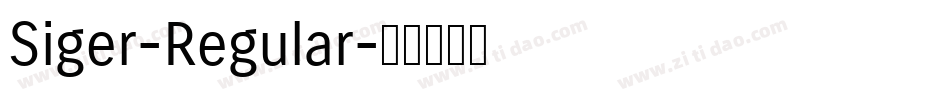 Siger-Regular字体转换