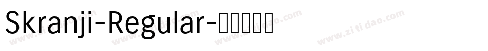 Skranji-Regular字体转换
