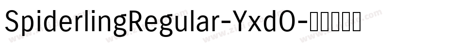 SpiderlingRegular-YxdO字体转换