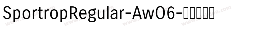 SportropRegular-AwO6字体转换