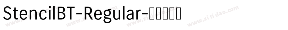 StencilBT-Regular字体转换