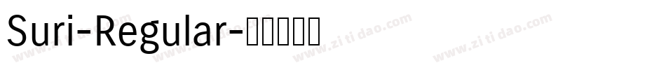 Suri-Regular字体转换