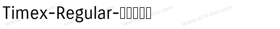 Timex-Regular字体转换