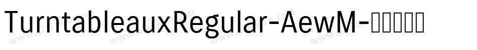 TurntableauxRegular-AewM字体转换