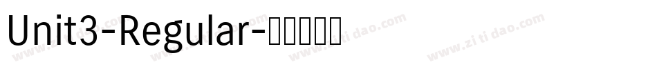 Unit3-Regular字体转换