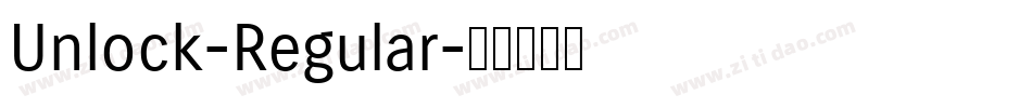 Unlock-Regular字体转换