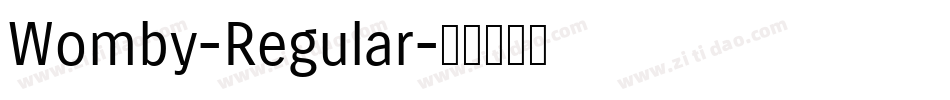 Womby-Regular字体转换