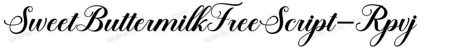 SweetButtermilkFreeScript-Rpvj6字体转换