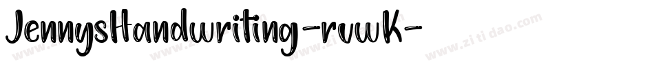 JennysHandwriting-rvwK字体转换