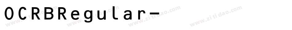 OCRBRegular字体转换