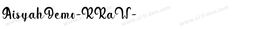 AisyahDemo-RRaW字体转换