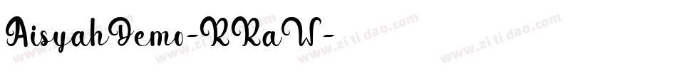 AisyahDemo-RRaW字体转换