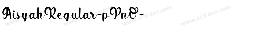 AisyahRegular-pPnO字体转换
