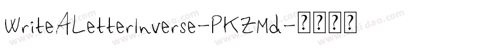 WriteALetterInverse-PKZMd字体转换