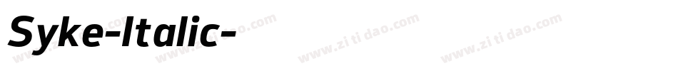 Syke-Italic字体转换