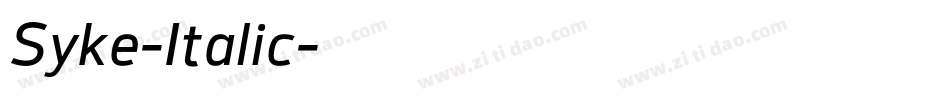 Syke-Italic字体转换