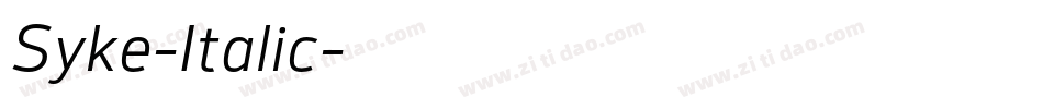 Syke-Italic字体转换
