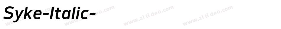 Syke-Italic字体转换