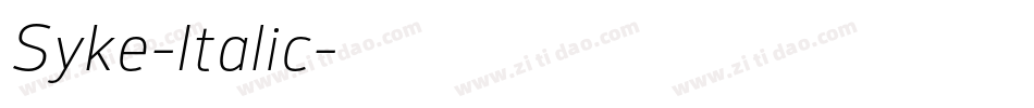 Syke-Italic字体转换