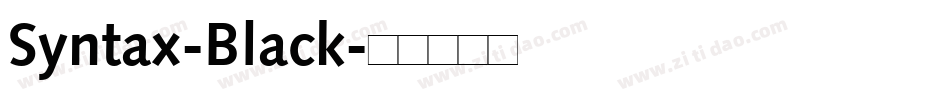 Syntax-Black字体转换