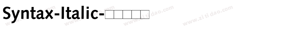 Syntax-Italic字体转换