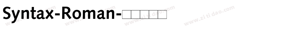 Syntax-Roman字体转换