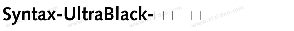 Syntax-UltraBlack字体转换