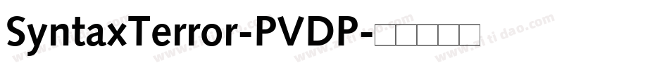 SyntaxTerror-PVDP字体转换