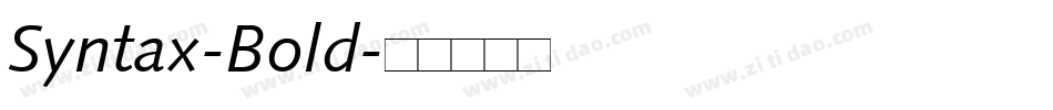 Syntax-Bold字体转换