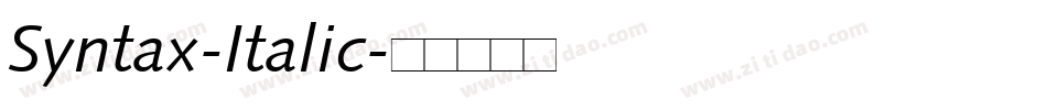 Syntax-Italic字体转换