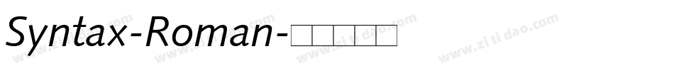 Syntax-Roman字体转换