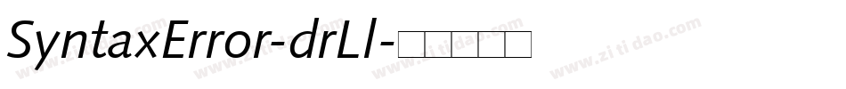 SyntaxError-drLl字体转换