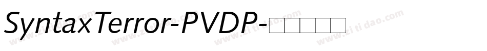 SyntaxTerror-PVDP字体转换