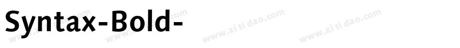 Syntax-Bold字体转换