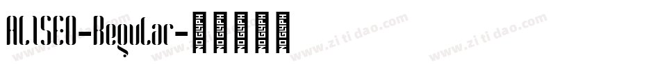 ALISEO-Regular字体转换