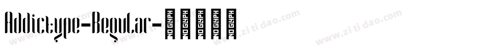 Addictype-Regular字体转换