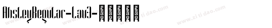 AhsleyRegular-Lzv3字体转换
