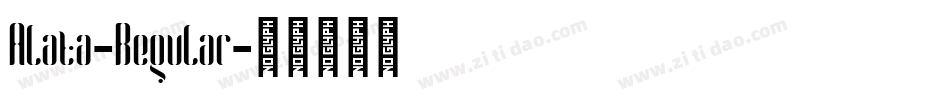 Alata-Regular字体转换