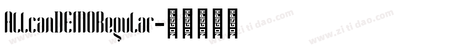 AllcanDEMORegular字体转换