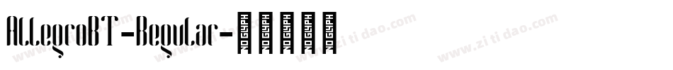 AllegroBT-Regular字体转换