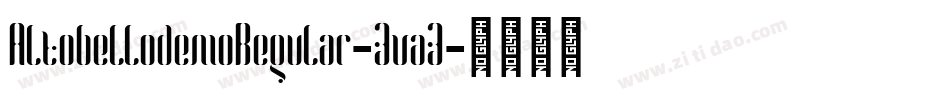 AltobellodemoRegular-ZvaZ字体转换