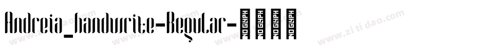 Andreia_handwrite-Regular字体转换