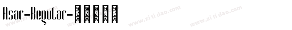 Asar-Regular字体转换