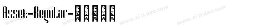 Asset-Regular字体转换 Asset-Regular字体转换