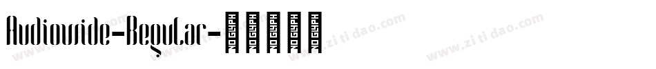 Audiowide-Regular字体转换