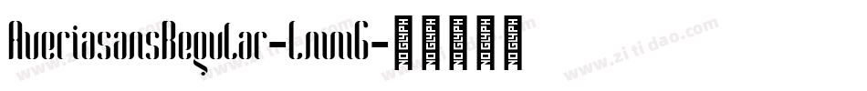 AveriasansRegular-LmmG字体转换