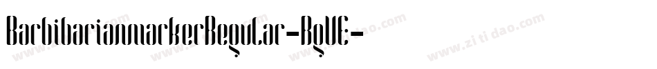 BarbibarianmarkerRegular-RgVE字体转换