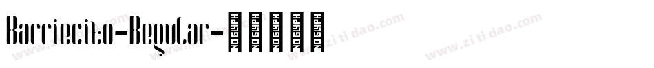 Barriecito-Regular字体转换