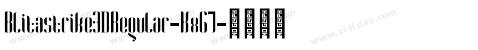 Blitzstrike3DRegular-KxG7字体转换