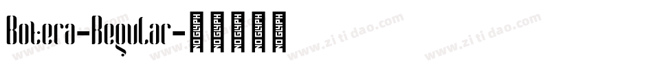 Botera-Regular字体转换